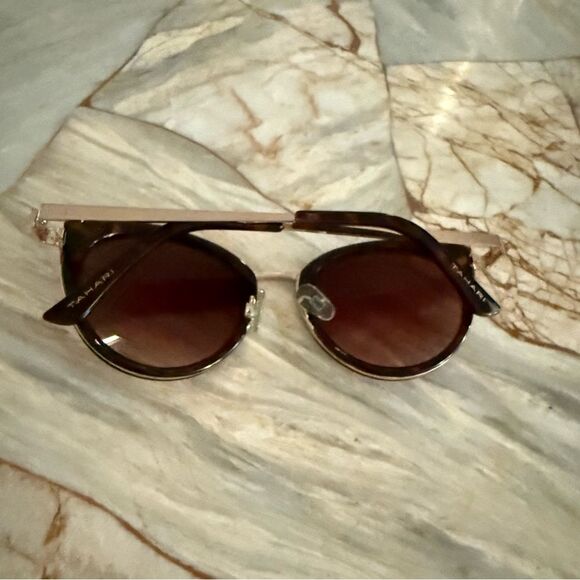 Tahari Brown and Gold Sunglasses main image 4